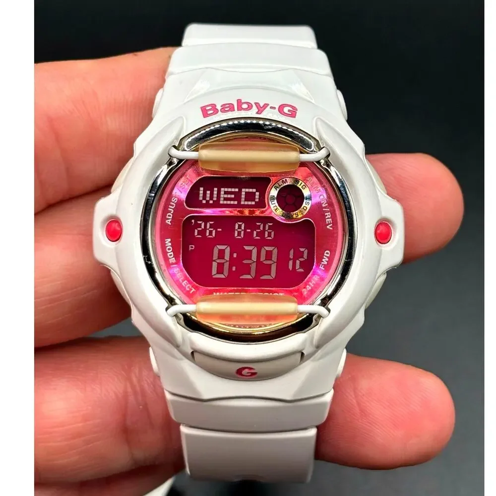 Casio Baby-G BG169R-7D White Pink Digital 200M Women’s Watch NWT